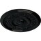 Ekena Millwork Tyrone Ceiling Medallion (Fits Canopies up to 6 3/4"), Hand-Painted Black Pearl, 16 1/8"OD x 3/4"P CM16TYBPS - alternate 2
